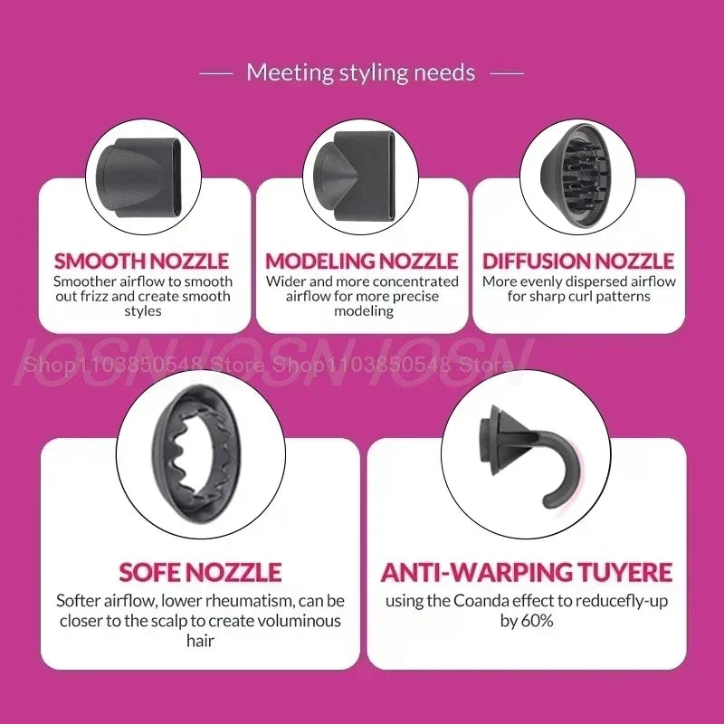 Professional Leafless Hair Dryer, High-Speed Negative Ion 110,000 Rpm, Professional Hair Care, 62M/S Wind, 1600W, Quick Drying