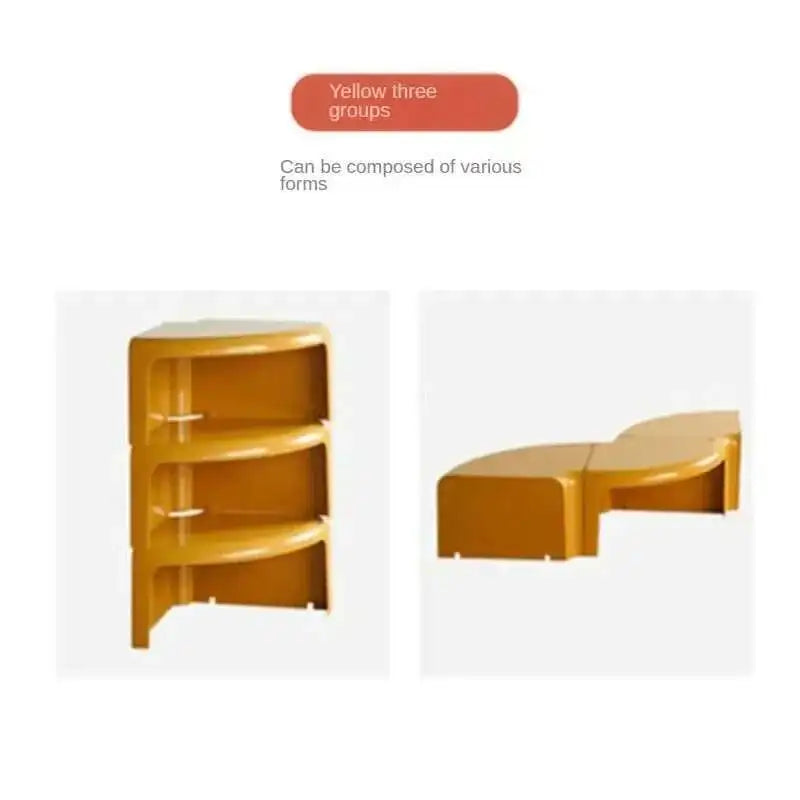 Nordic Round Color Side Table Creative ABS Plastic Coffee Tables Designer Living Room Furniture Modern Home Storage Corner Table