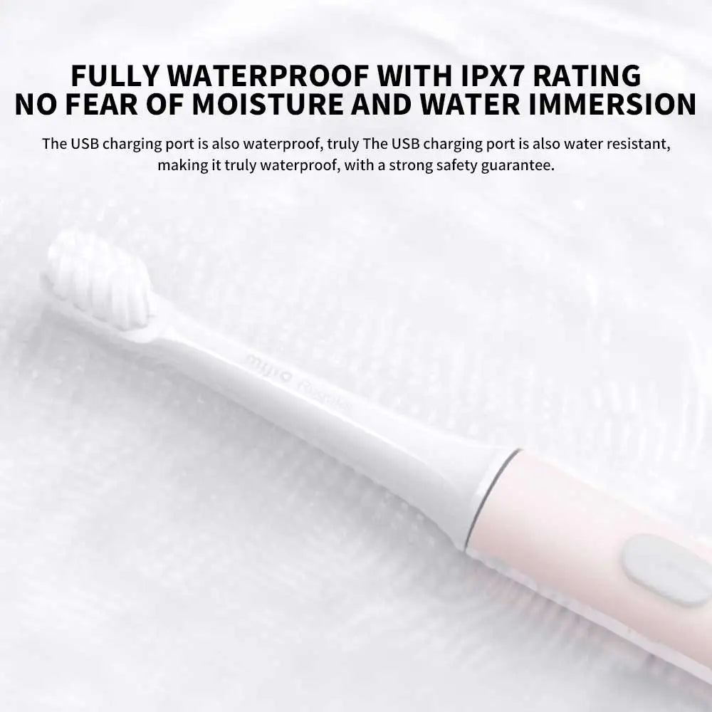 XIAOMI Mijia T100 Sonic Electric Toothbrush Mi Smart Waterproof Tooth Head Brush IPX7 Rechargeable USB for Teeth Brush Whitening