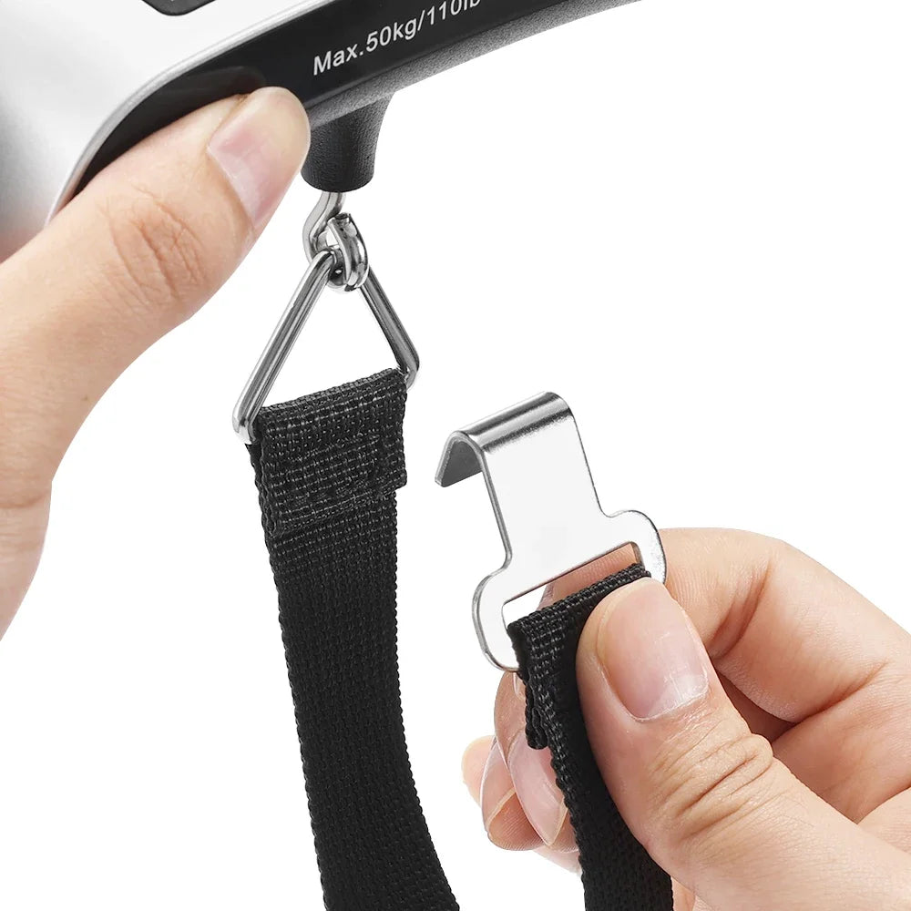 Portable Digital Luggage Hanging Scale 50kg/110lb LCD Display Electronic Scale Weight Balance Suitcase Travel Bag Scale