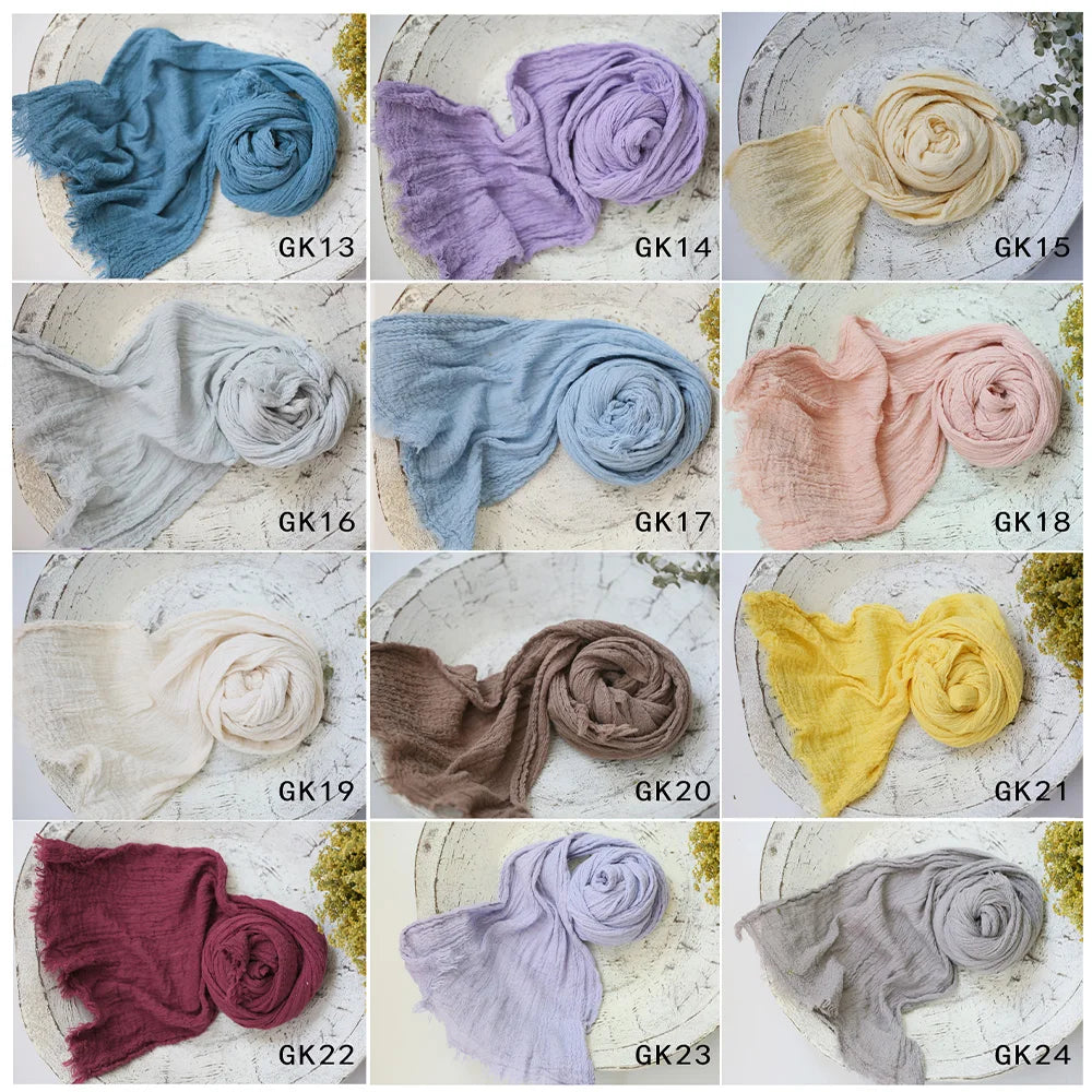 Professional Stretchable Wrapping Newborn Photography Props Soft Cotton Gauze Wraps Blanket Studio Baby Styling Props Accessory