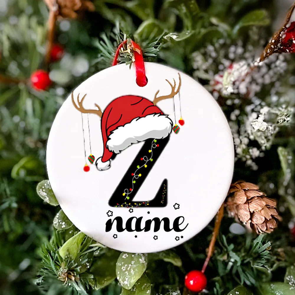 Personalized Christmas Ornament Custom Name Xmas Ornaments Baby Gift Photo Ornament Photography Accessories Holiday Decoration