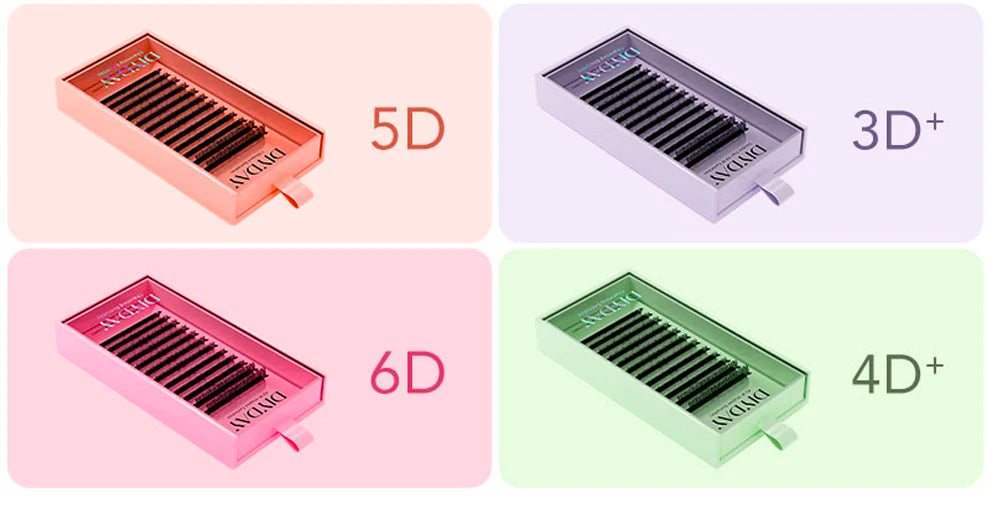 DIYDAY W Shape Eyelash Extension 3d 4d 5d 6d 7d 8d W-Shaped Eyelashes Premade Fans Individual BASF Mink Faux Lashes