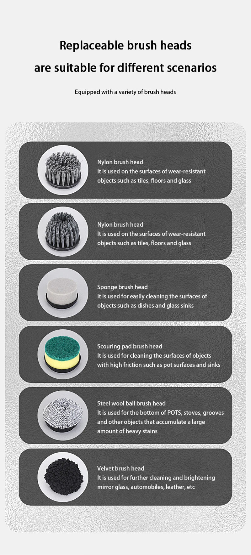 Xiaomi Electric Cleaning Brush Wireless Black High-power Multifunctional Bathroom Waterproof Portable Cleaning Brush Household