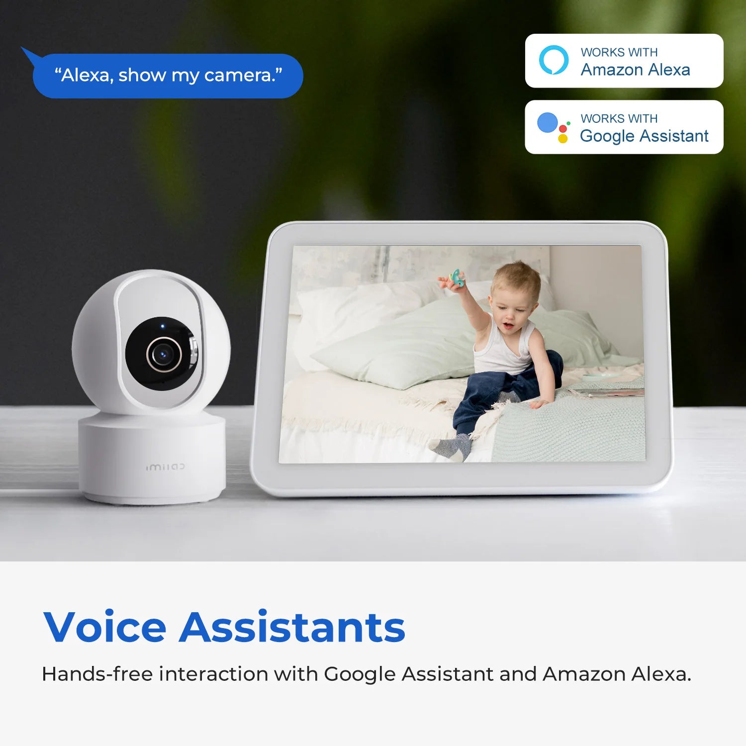 IMILAB C22 3K Security Indoor Camera - 360° View Home Camera with Color Night Vision for Baby/Pet Monitor WiFi6 AI Detection