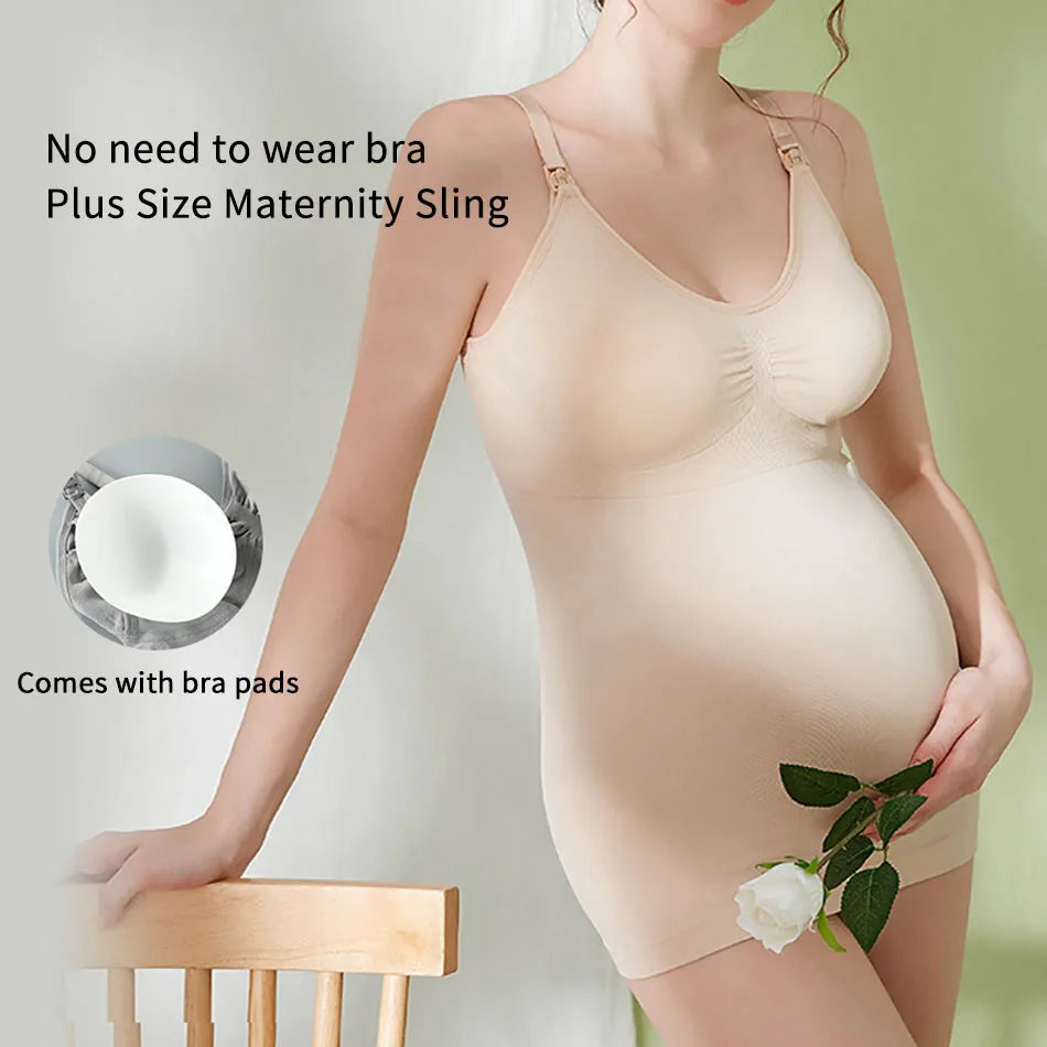 Maternity Breastfeeding Bra Tank Tops Women Comfortable Pressure Reducing Adjustable Shoulder Straps Anti Sagging Pregnant Bra