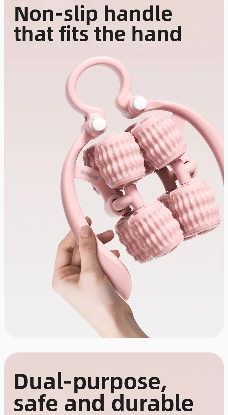 8-wheel multi-functional leg massager ring leg roller thigh calf muscle relaxation lazy neck leg full body massager