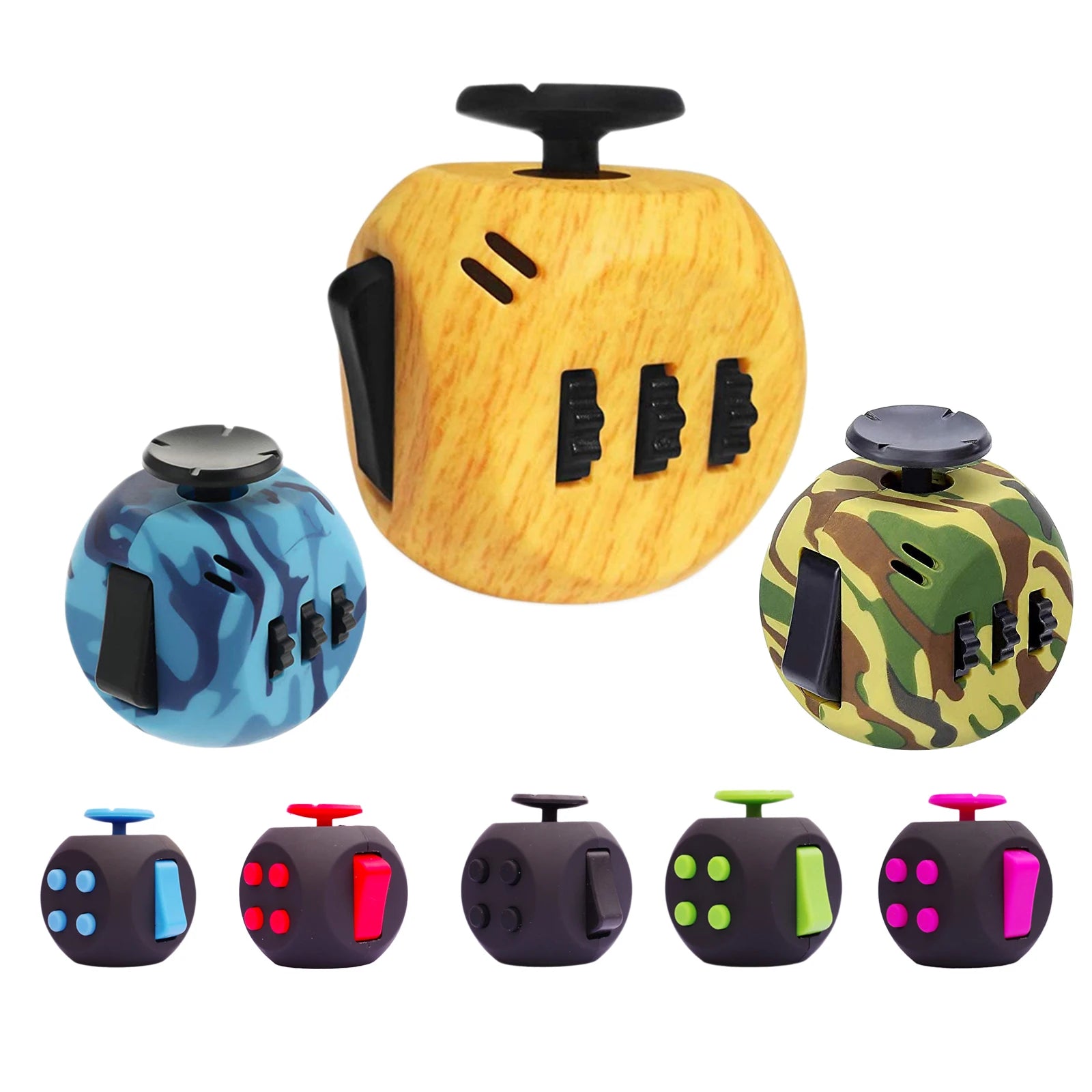 Fidget Cube Toys,6 Sides Anti Stress Fidget Cube Dice For Kids Adults Autism ADHD OCD Anxiety Relief Focus,EDC Hand Sensory Toys