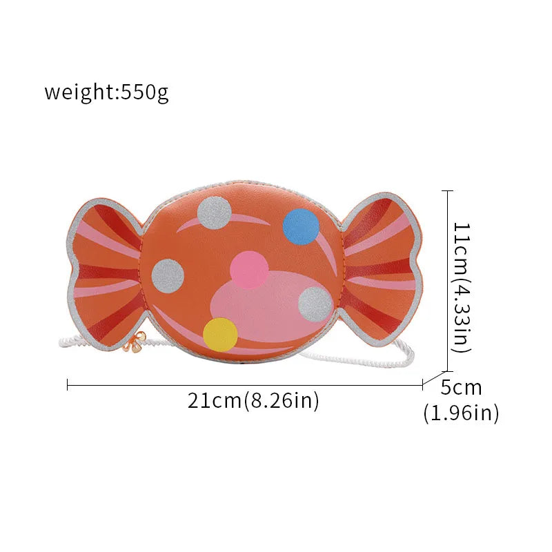 Cute Candy Children Messenger Bag Princess Girl Mini Handbags Pu Leather Coin Purse  Chain Purses Kids Crossbody Shoulder Bags