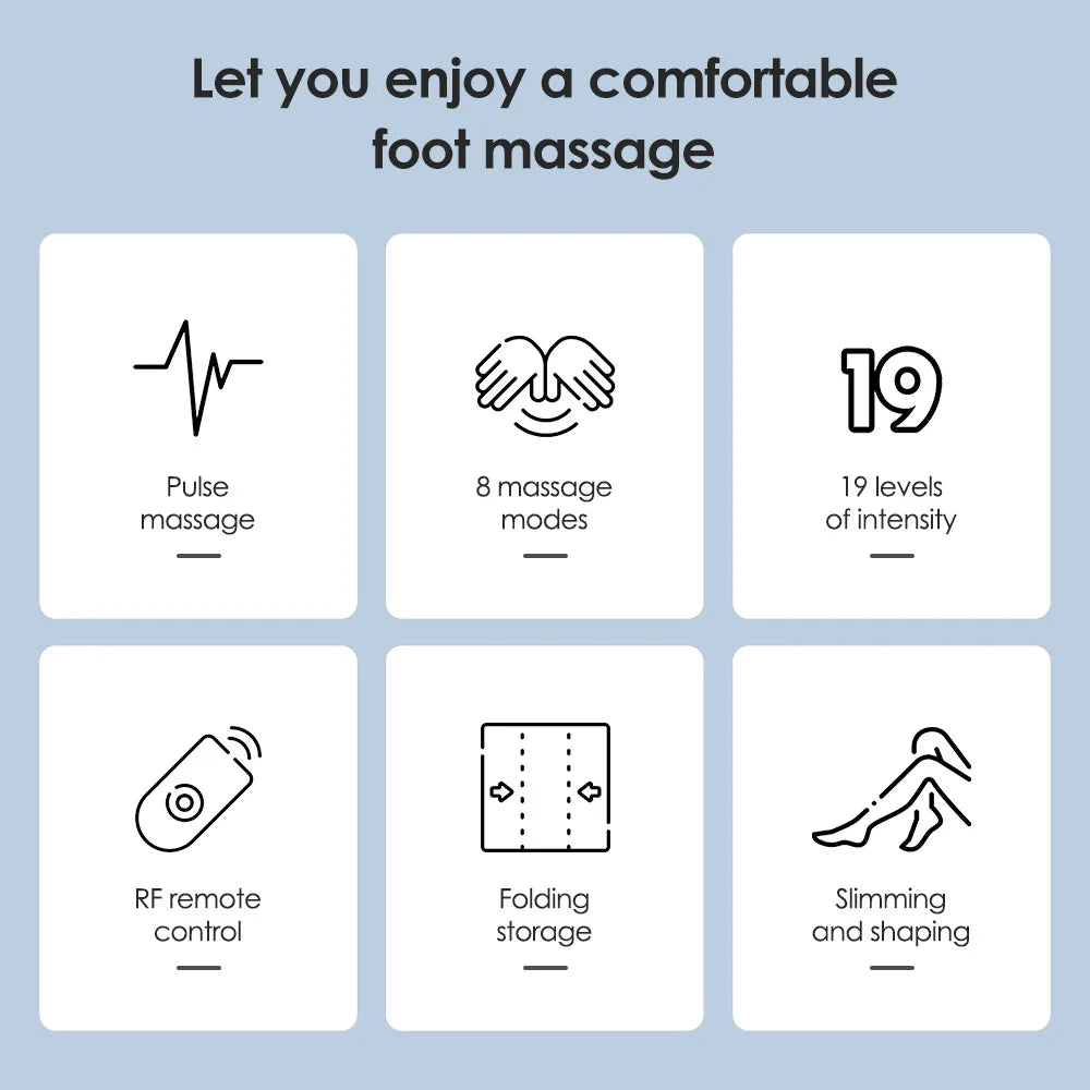 EMS Foot Massager Pad Relief Pain Relax Feet Acupoints Massage Electric Muscle Stimulation Improve Blood Circulation Relax Feet