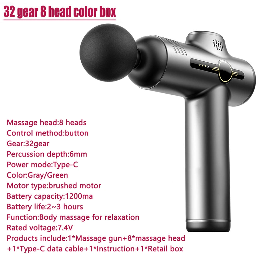 Professional-Grade Percussion Massage Gun - Deep Tissue Muscle Relaxation Back & Body Deep Tissue Relaxation