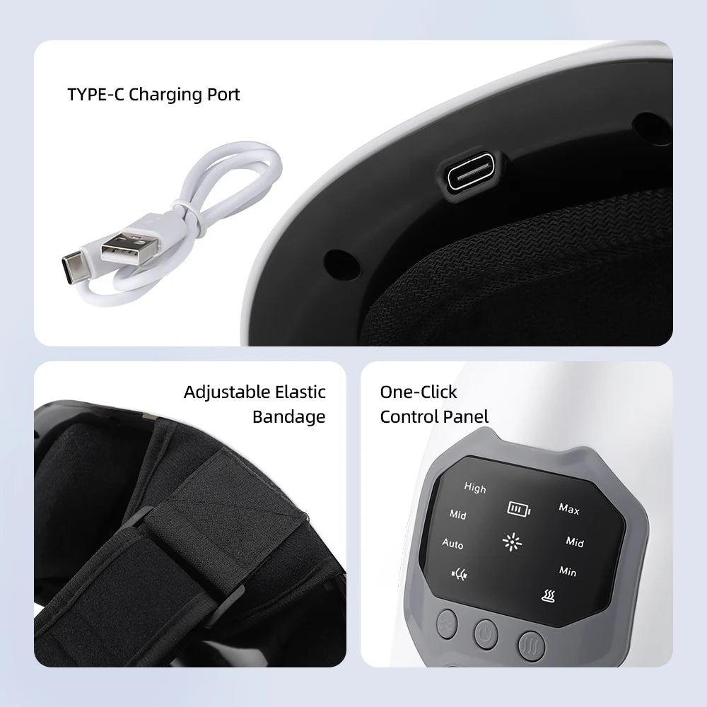 Heated Vibration Knee Massager for Joint Electric Knee Brace Red Light Knee Care Home Office Airbag Relaxing Treatment Knee Pad