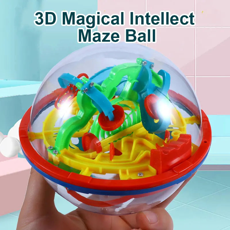 Maze Ball Mini 3D Magic Puzzle Intelligence  Idea Perplexus Maze Game Labyrinth IQ Gifts Display Stand for Kids and Adults