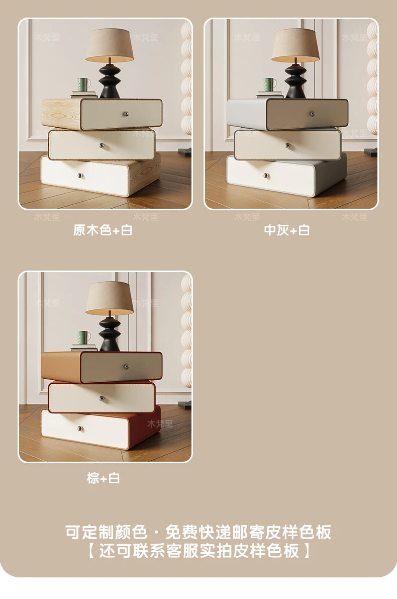 Luxury Storage Bedside Table Bedroom Mobile Cabinets Librero Unique Organizer Nightstand Wood Mesitas De Noche Hotel Furniture