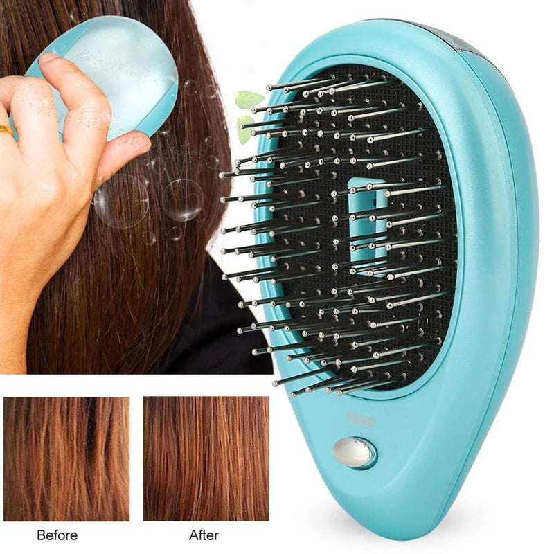 Bestselling Electric Negative Ion Massage Comb Portable Battery Style Hair Comb For Massaging Scalps And Clearing Acupoints