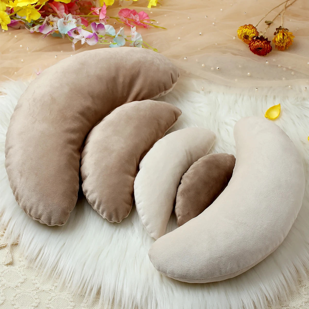 Ylsteed 5 Pieces Set Soft Touch Newborn Posing Pillow For Photography Studio Photo Props Accessories