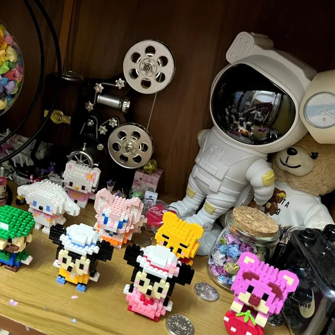 Disney Stitch Building Blocks Anime Kawaii Cartoon mini Action Children's Figures Blocks Bricks Assemble DIY Toys Gift for Kids