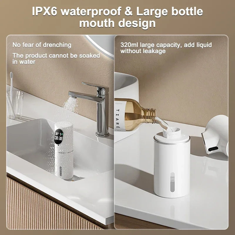 Xiaomi Touchless Soap Foam Dispenser 5 Gear Smart Temperature Time Display Automatic Infrared Sensor Soap Dispensers Hand Washer