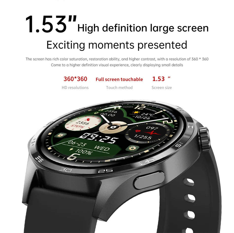 Smart Watch 5 Pro GPS NFC Smartwatch Men 360*360 AMOLED Screen Heart Rate Monitor Bluetooth Call IP67 Waterproof Men Smartwatch