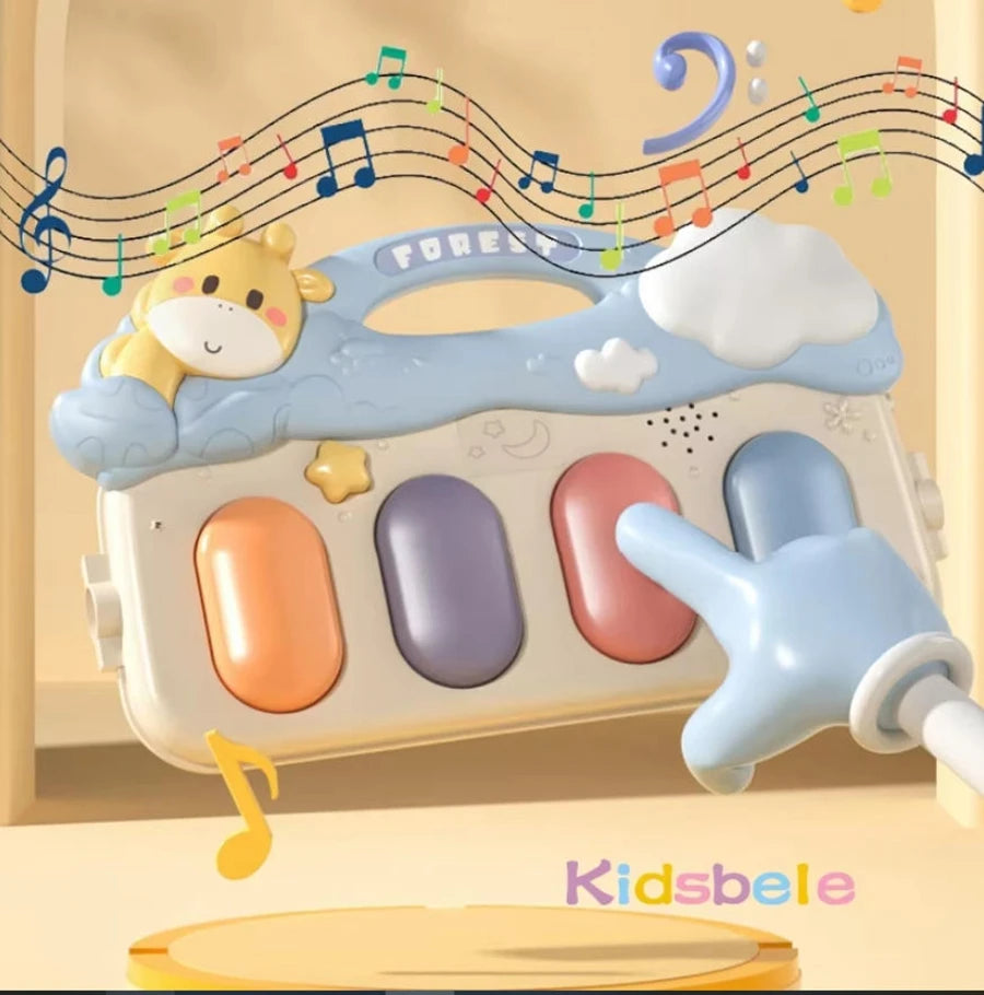 Baby Play Activity Gym With Piano Hanging Rattles Soft Padded Tummy Time Mat Montessori Sensory Learning Newborn Christmas Gift
