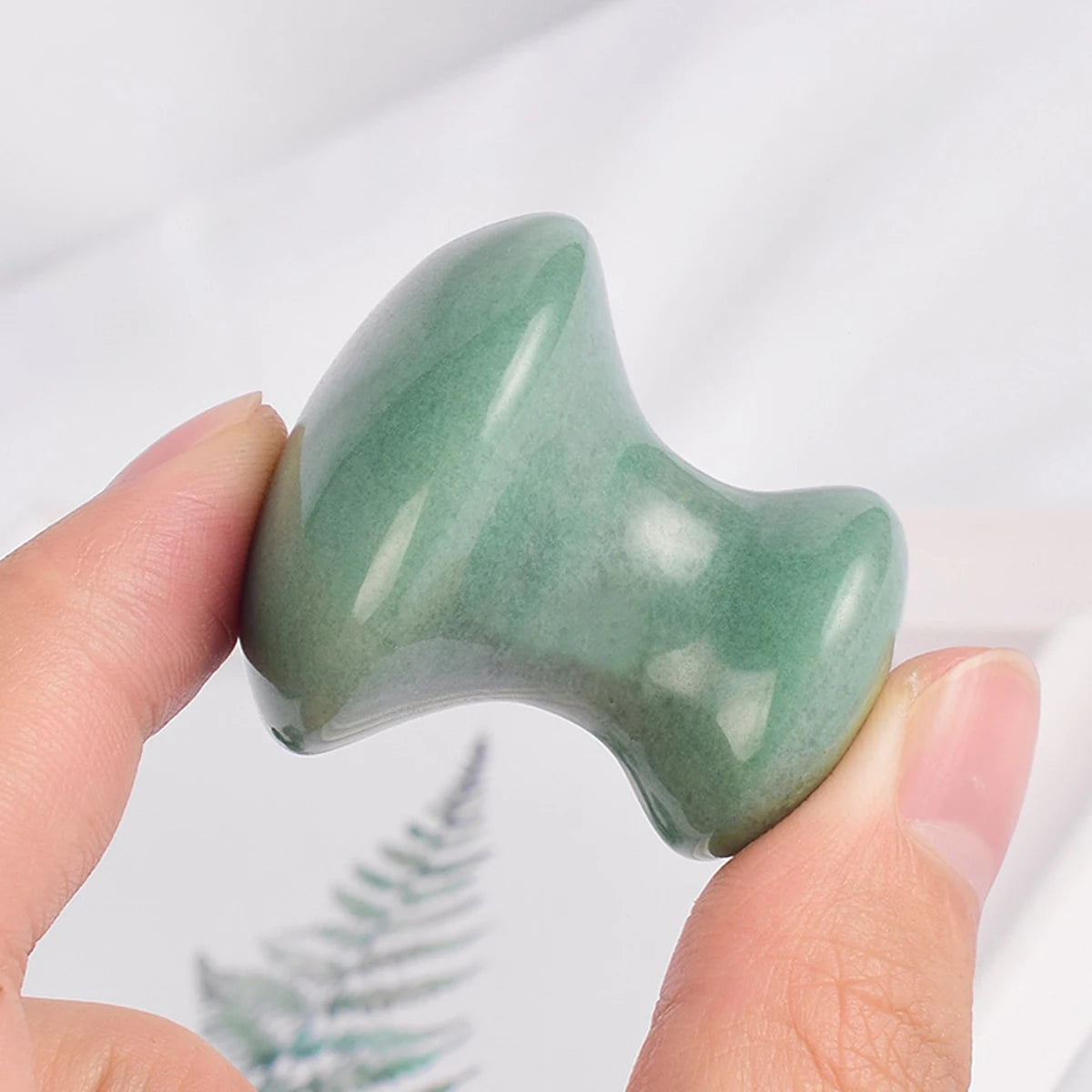 1 Natural Jade Mushroom Shape Gua Sha Board Face Back Body Massager Facial Beauty Care Skin Tool Women Relaxing Face Roller