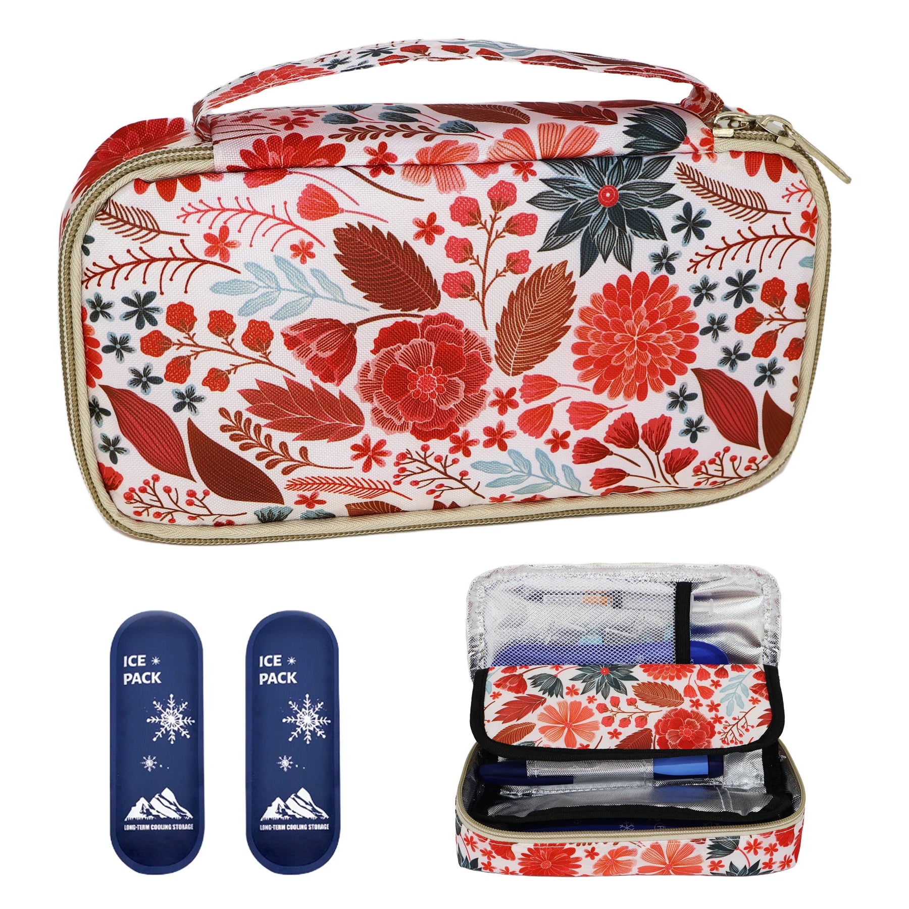 Large Portable Insulin Cooler Travel Bag - Lightweight, Durable Design for Outdoor Camping and Travel