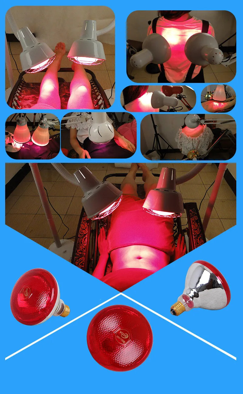 275W/150W  Infrared Physiotherapy Bulb Heating Therapy Massage Lamp for Body Neck Ache Arthritis Muscle Joint Relax Pain Relief