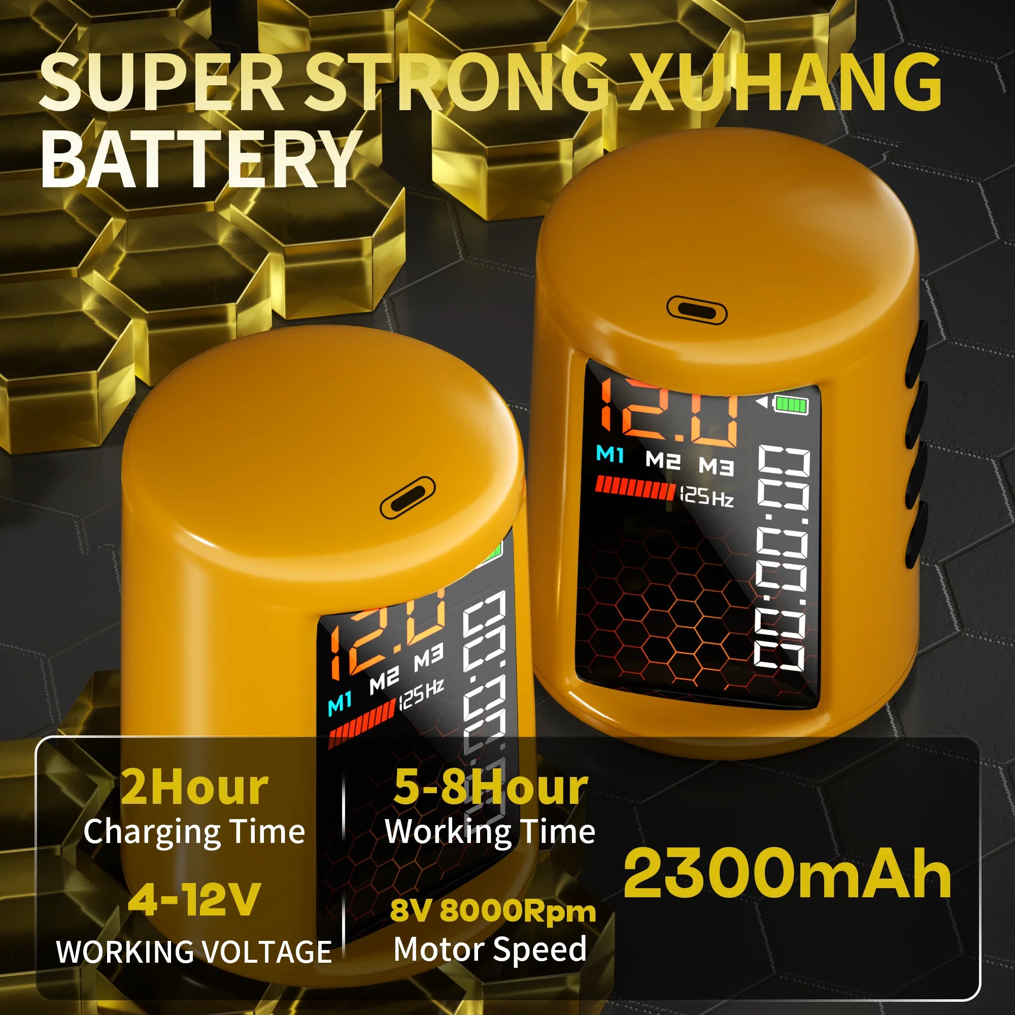 Tattoo Kit POSEIDON V5 New Yellow Tattoo Pen Kit For Permanent Makeup Tattoo Machine Kit Adjustable Wireless Tattoo Gun Kit