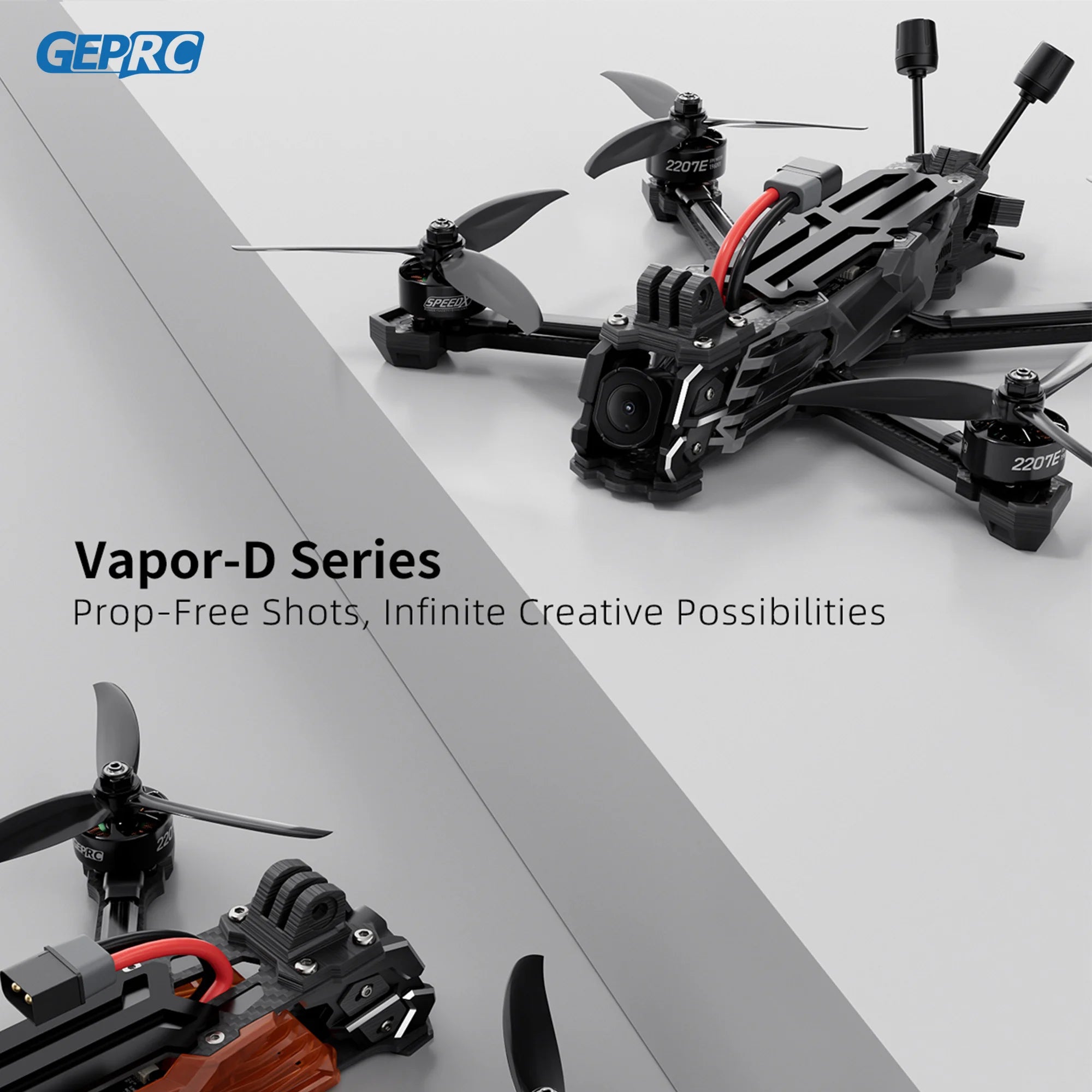 GEPRC Vapor-X5 D5 HD O4 Pro FPV Drone 5Inch O4 Air Unit VTX 4K 120fps Recording 2207E 1960KV Motor RC Quadcopter Freestyle Drone