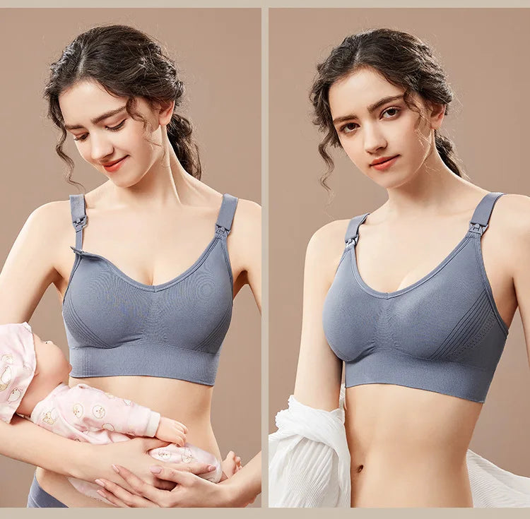 1pcs Maternity Nursing Bras Pregnant Women Skinny Breastfeeding Clothing Underwear  Female Breathable Push Up Bra