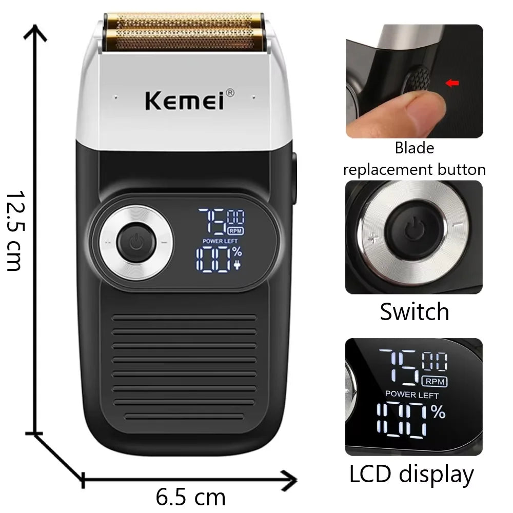 Kemei Original Electric Shaver Rechargeable Powerful Floating Razor Balds Head Shaving Machine for Men KM-2026 KM-2027