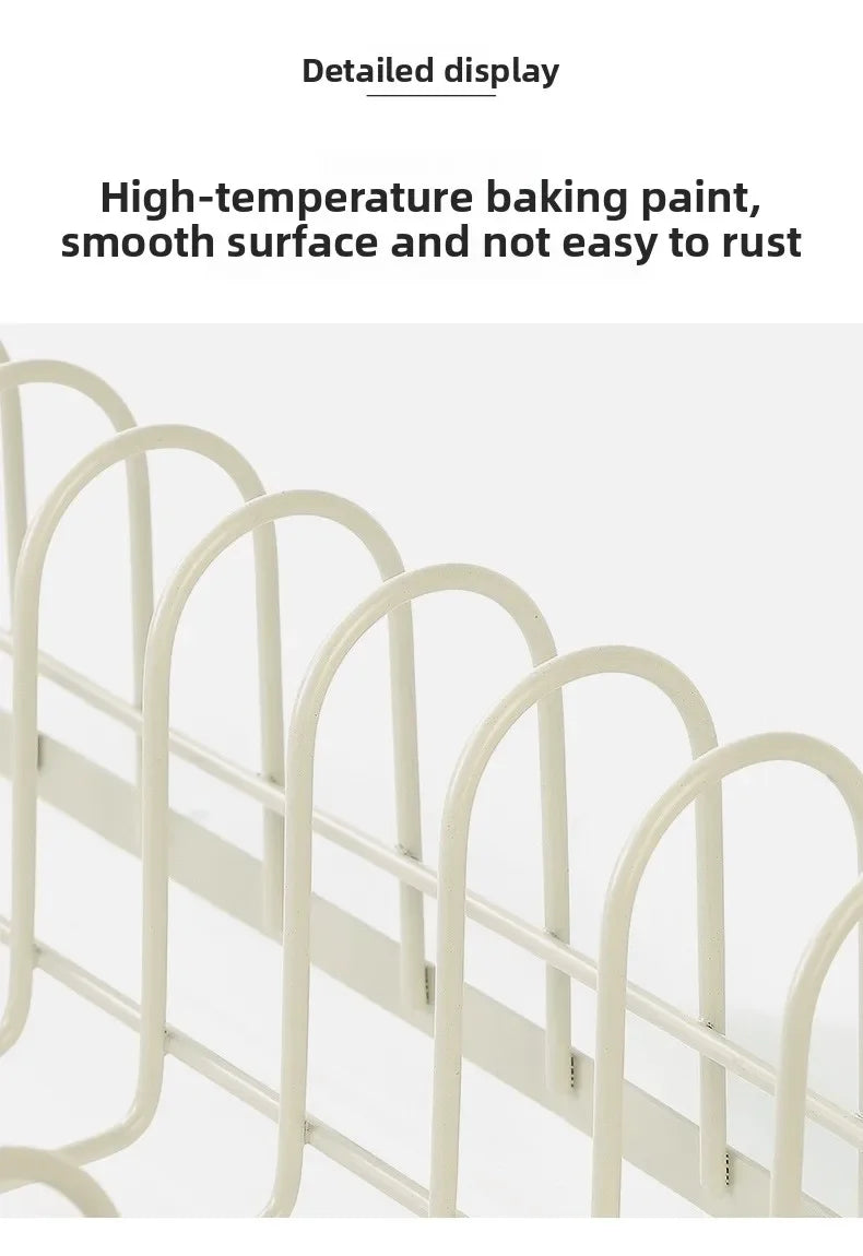 Home Kitchen Utensil Storage Kitchen Storage Rack Drainage-Free Dish Drying Rack Countertop Bowl & Utensil Storage Cabinet Rack