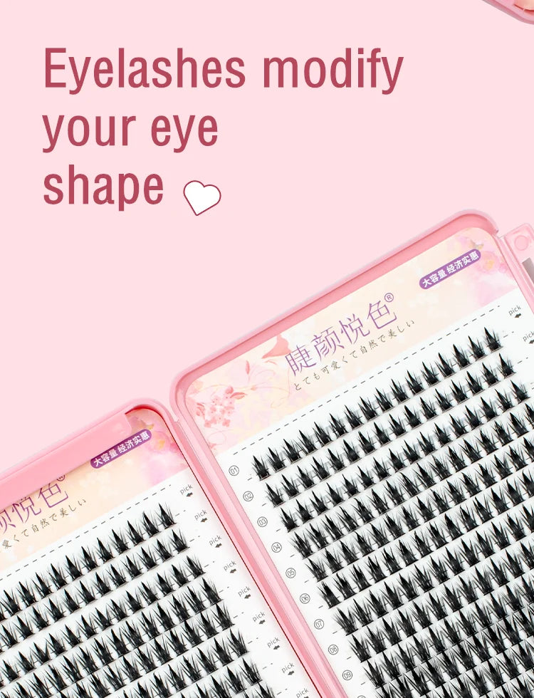 MIZ BARN 32 Rows Eyeslashes Extension Personal EyeLash Professional Makeup Individual Cluster Grafting Wholesale False Eyelashes
