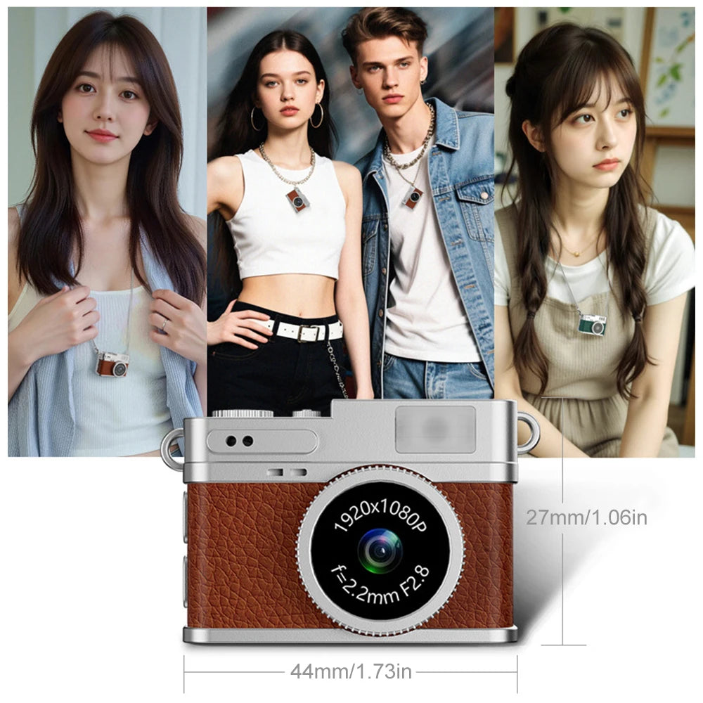 Digital Camera 1080P Retro CCD Mini Cam with Screen Indoor Outdoor Sports Portable Vintage Very Small Camcorder Video Recorder