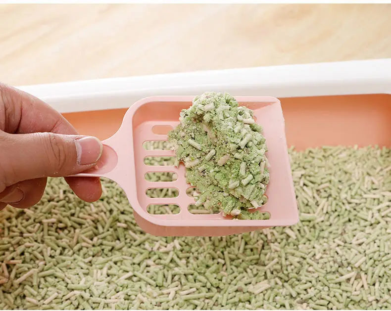Pet Cat Excrement Cleaning Litter Basin Shovel Supplies Available In Multiple Colors Tofu Mesh Hollowed Out