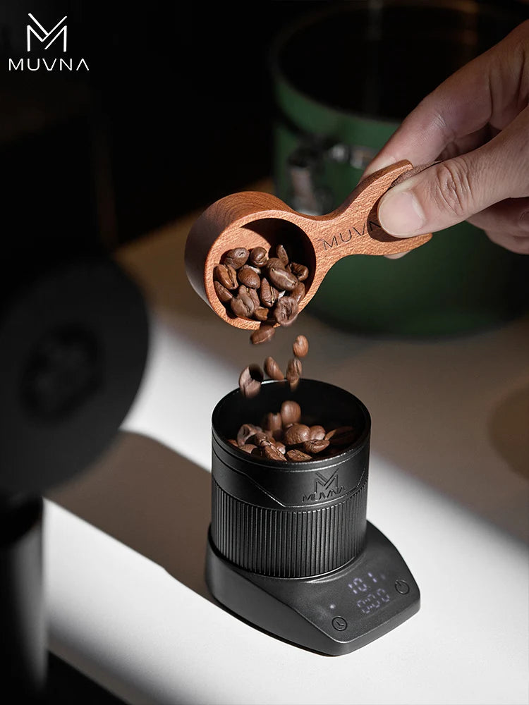 MUVNA Mini Electronic Scale Espresso LED Weighing 0.1g High Precision Measures Portable Coffee Scale With Powder Receiving Cup
