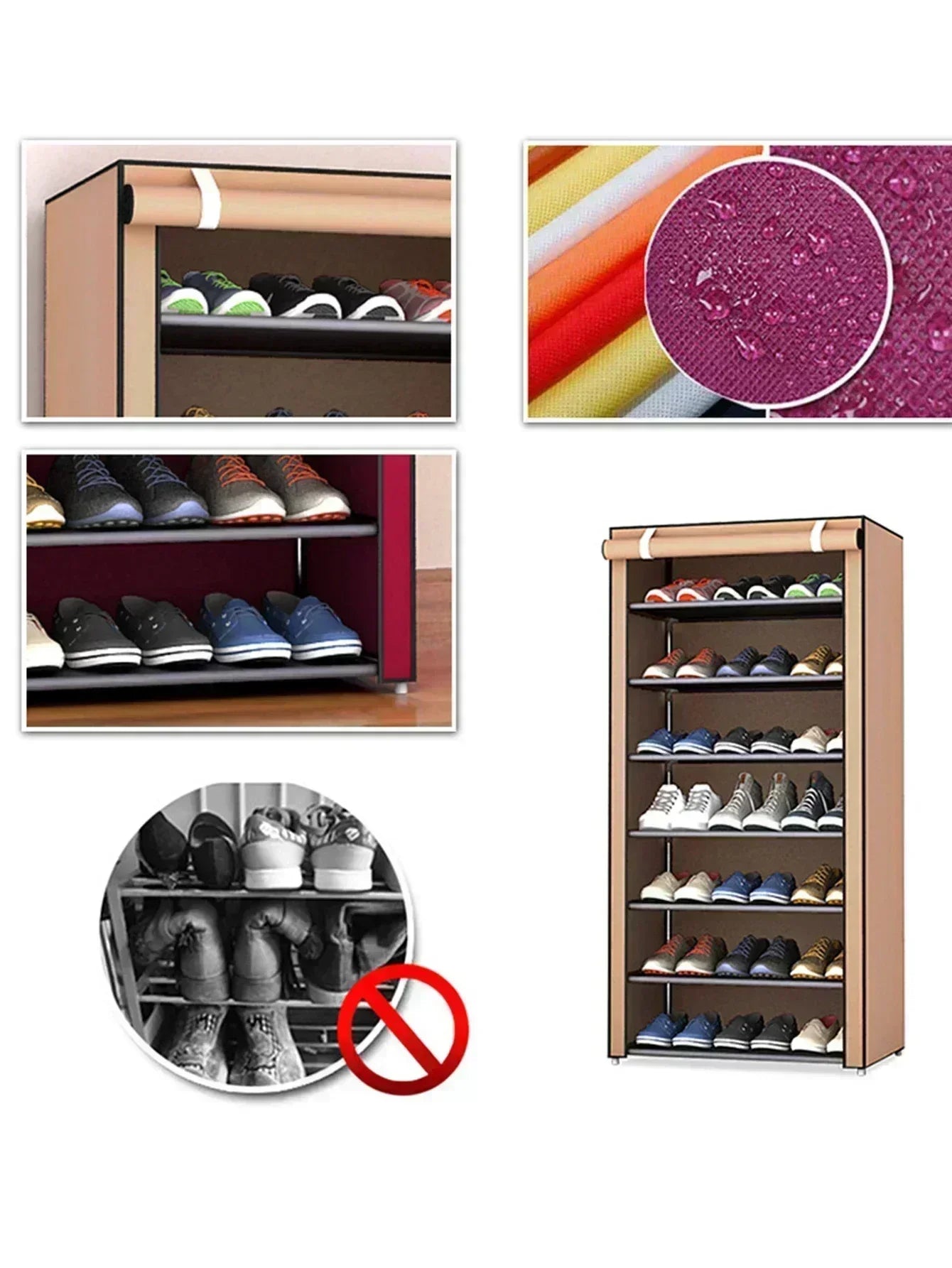 Multi-tier Combination Shoe Rack Home Bedroom Living Room Dustproof Storage Shoe Cabinet Dormitory Simple Shoe Organizer