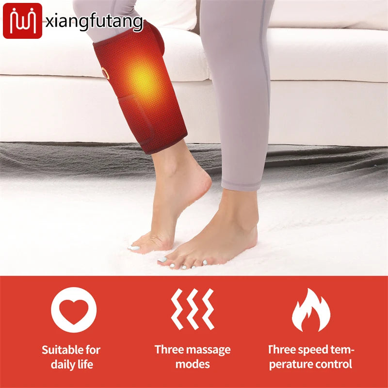 Heating Calf 3 Modes Electric Airbag Compression Leg Heated Calf Foot Heating Muscle Relax Blood Circulation Foot Massage