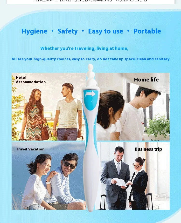 Ear Wax Remover Tool Ear Cleaner With Soft Silicone 16 Replacement Tips Simply To Grab Extract Earwax