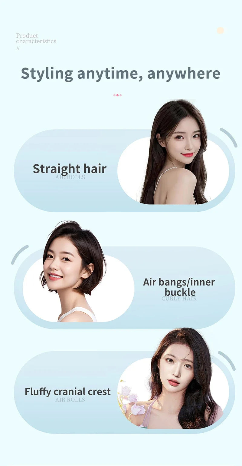 Wireless Electric Heating Straight Hair Comb Rechargeable Portable  Negative Ion Anti-scalding Hair Straightener For Home Travel