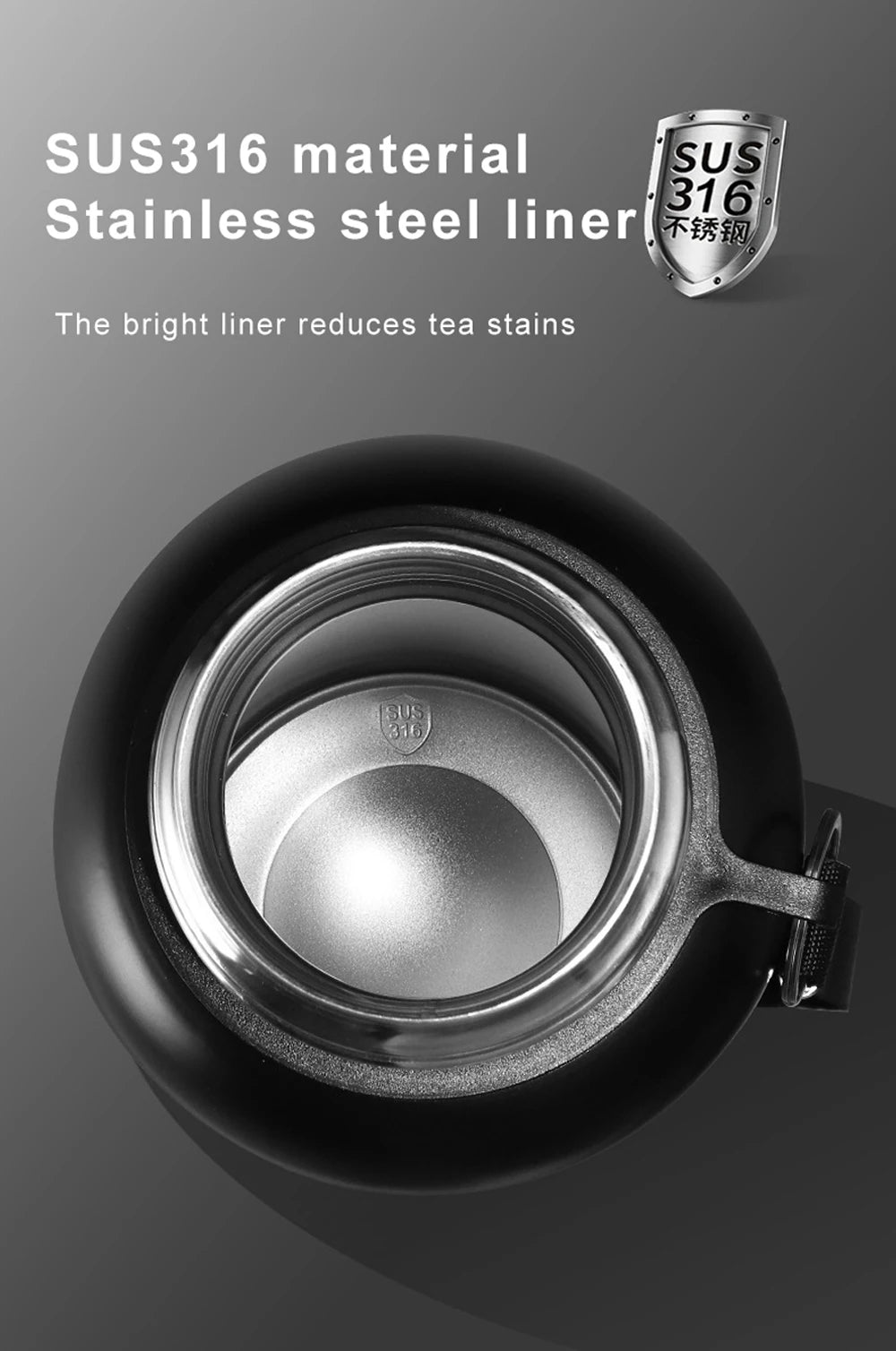 1000ML Stainless Steel Thermos Bottle Keep Cold and Hot Insulated Cup Sport Thermal Water Bottle Outdoor Campping Vacuum Flasks