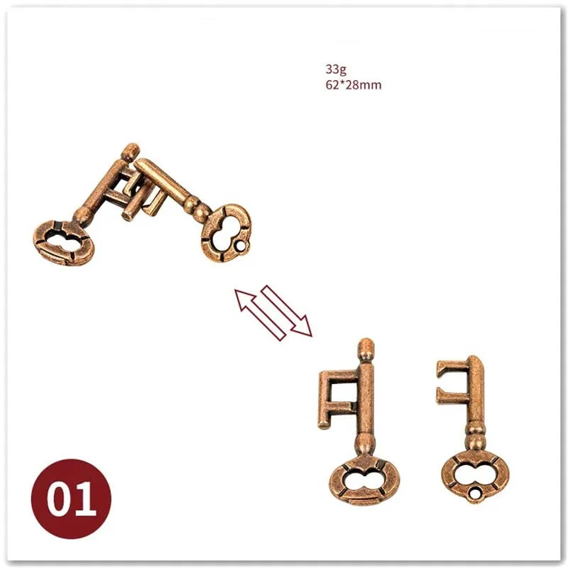Classic IQ Metal Brain Magic Baffling Puzzles Game Toys for Children Adults Funny Gifts