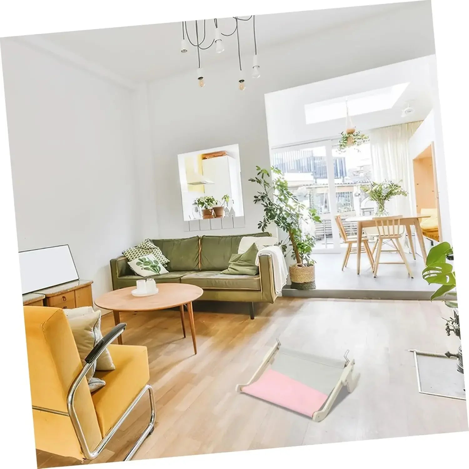 Cat hammock with pet window, Cat hanging hammock with detachable balcony, wooden stand, indoor turndown bed, pet nest