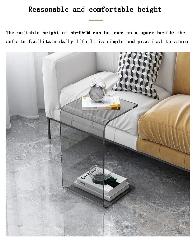 Acrylic Coffee Tables Sofa Small Side Table Modern Bedroom Nightstands Piaochuang Tea Desk Storage Desks Nordic Furniture