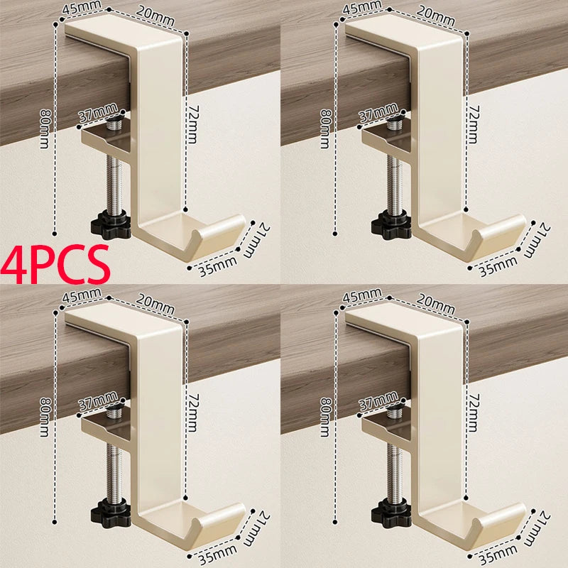 1pcs Punch-free Desk Hook Adjustable Desk Edge Hook Multi - Functional Gaming Headset Hanging Hook Home Office Organizer