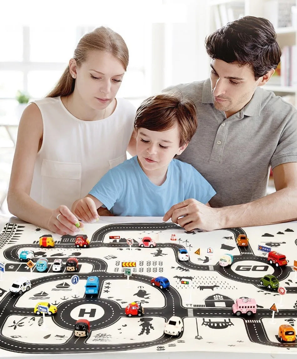 130*100cm Baby Crawling Mat for Children Cartoons Traffic Rug Indoor Toys City Road Carpet Kids Game Little Girl and Boy Playmat