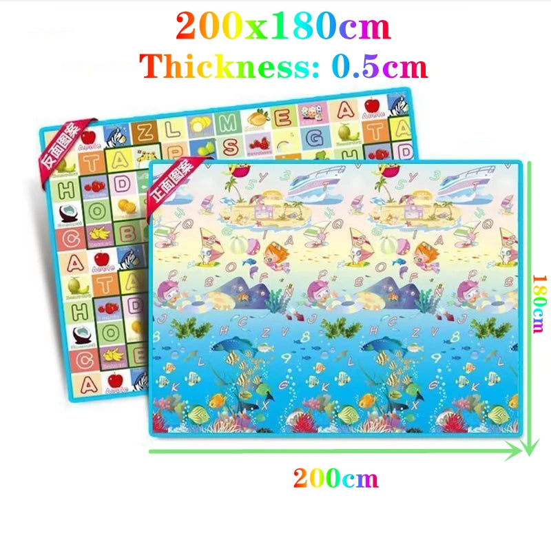 Thickness 0.5cm 200*180cm Baby Play Mat Children Puzzle Toy Crawling Carpet Kids Rug Game Activity Gym Developing Rug Foam Soft