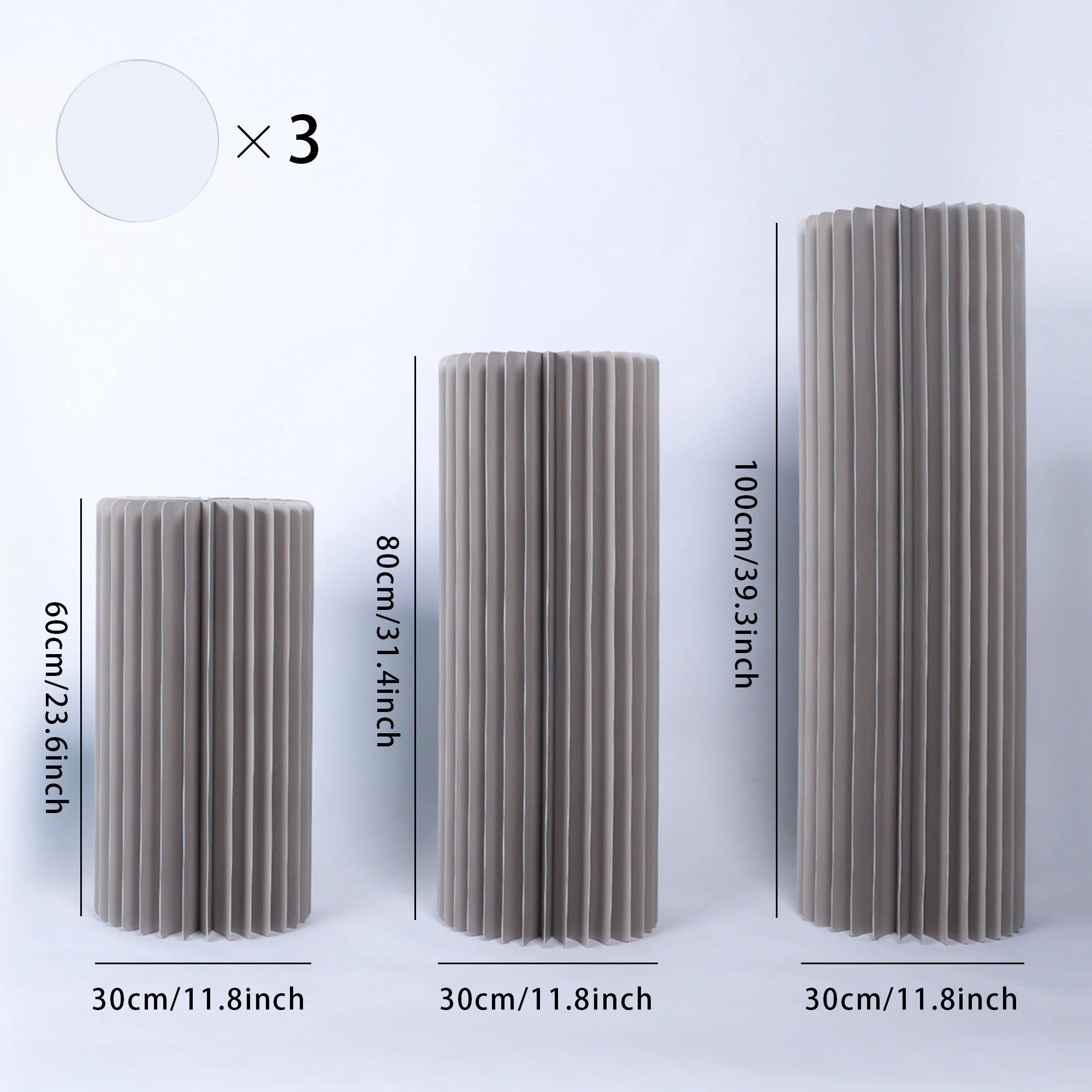 Sturdy Cardboard Column with Clear Acrylic Plate Reusable Cylinder Stands for Party,Cake Stand Pillar for Birthday Dessert Cake