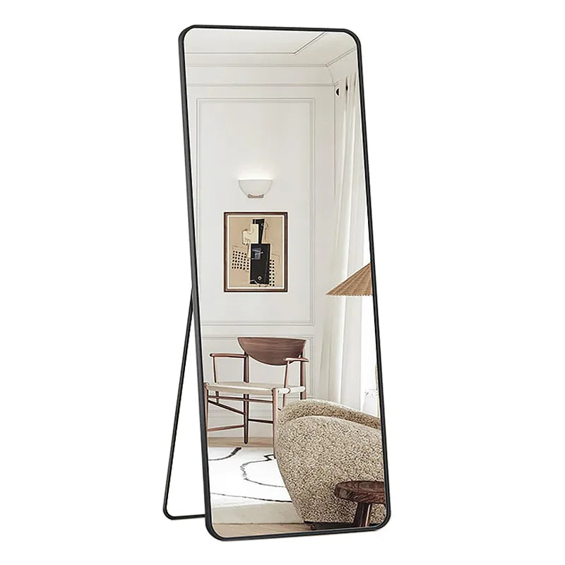 Full Length Tempered Glass Dressing Mirror for Girls, HD Wall Mounted or Floor Standing, Antiexplosion, Home Bedroom