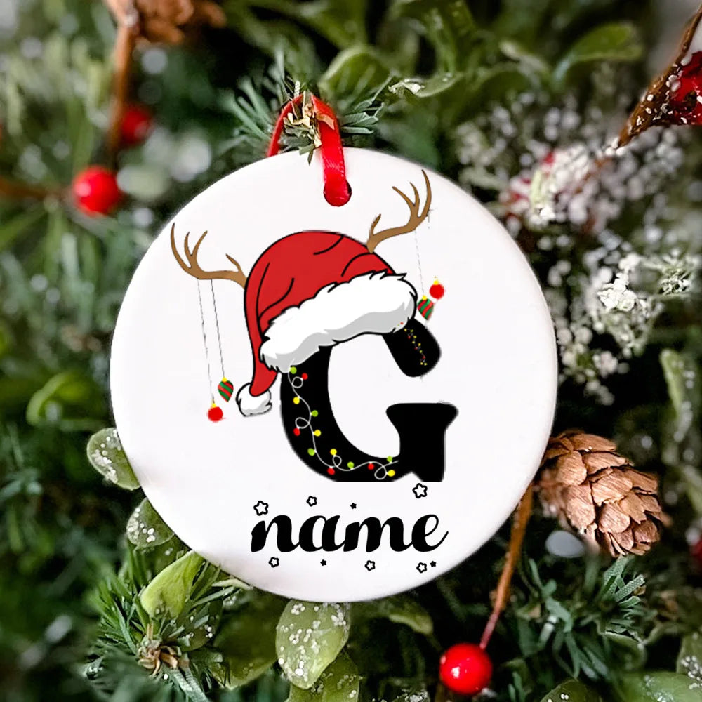 Personalized Christmas Ornament Custom Name Xmas Ornaments Baby Gift Photo Ornament Photography Accessories Holiday Decoration